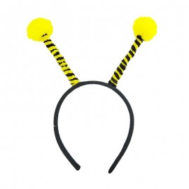 Serre-tête avec antenne abeille jaune