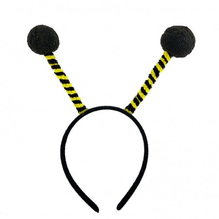 Serre-tête avec antenne abeille noir