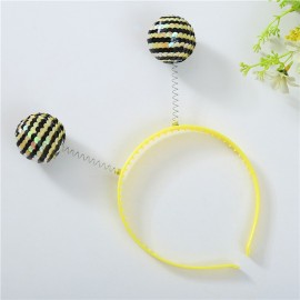 Bandeau Serre-tête antenne abeille jaune