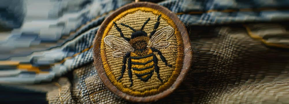 écusson thermocollant abeille, patch abeille